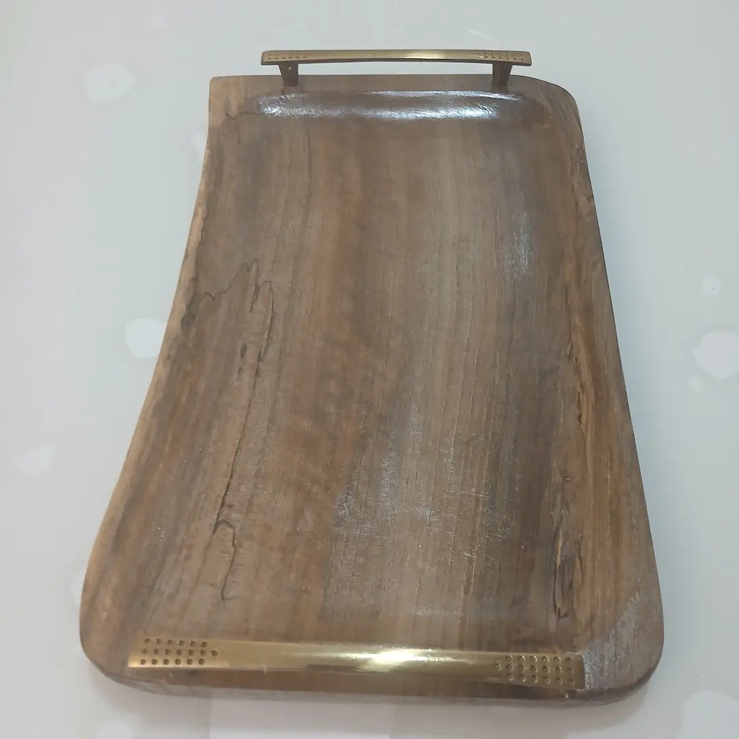 سینی چای چوب گردو کار دست
